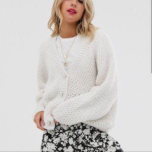 ASOS Waffle Cardigan Sweater